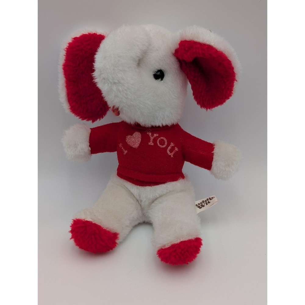 Cuddle Wit Elephant Plush I Love You 9 Inch Vintage Stuffedā Animal Toy